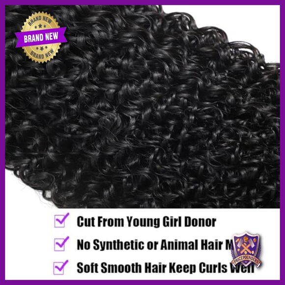 Burmese Curly Human Hair Bundles 16-20 Inches 3C4A Virgin Hair Quick Weave